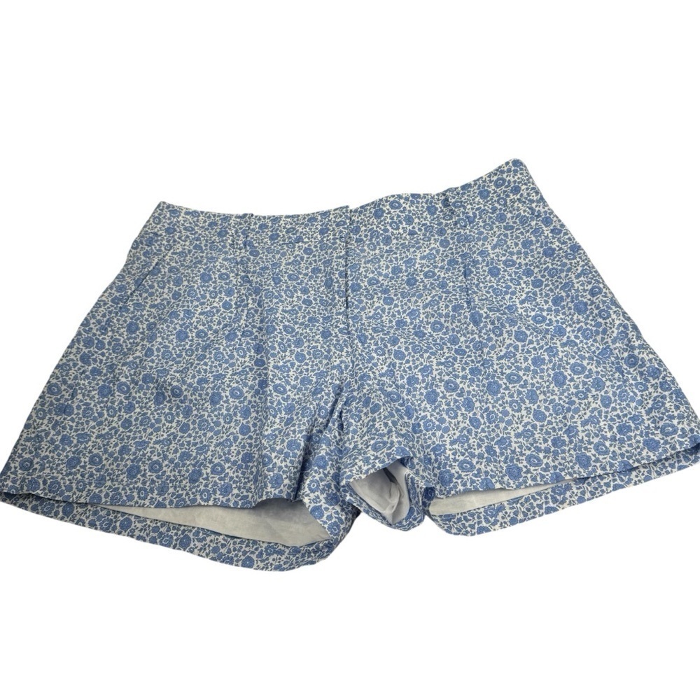J. Crew Limited Edition Shorts Liberty D’Anjo Coastal Fabric Pleated High-Rise